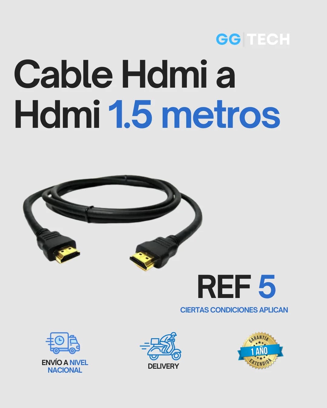 Cable HDMI 2.0 1.5 m