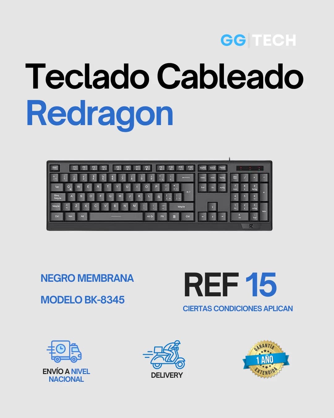 Teclado de membrana BK-8345