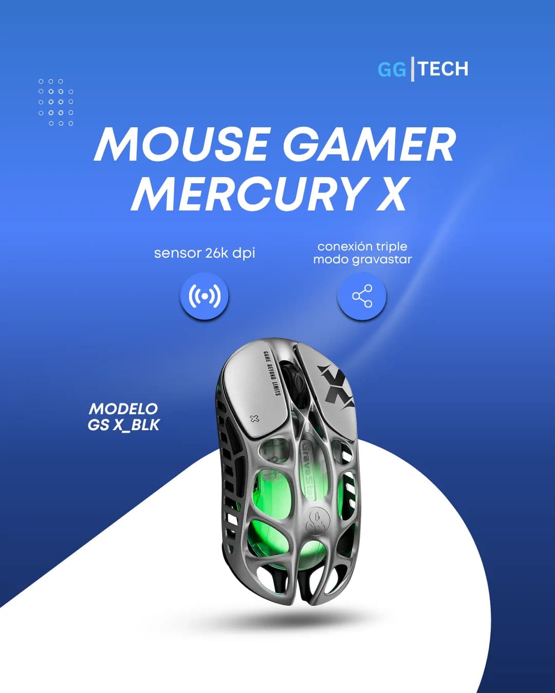 Mouse gamer Mercury X Black